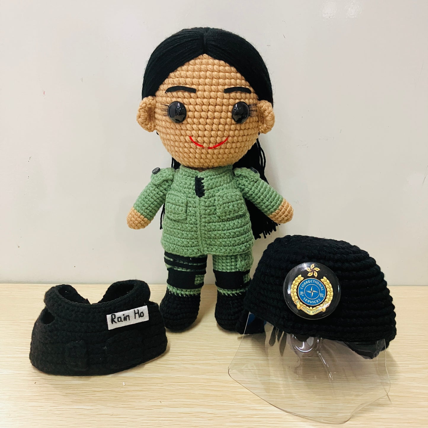 職業制服款人手勾織公仔