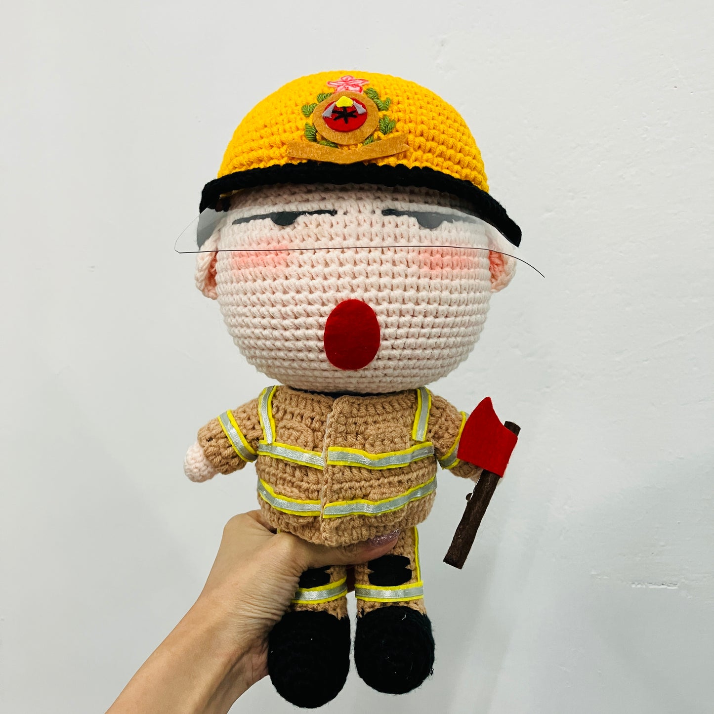 職業制服款人手勾織公仔
