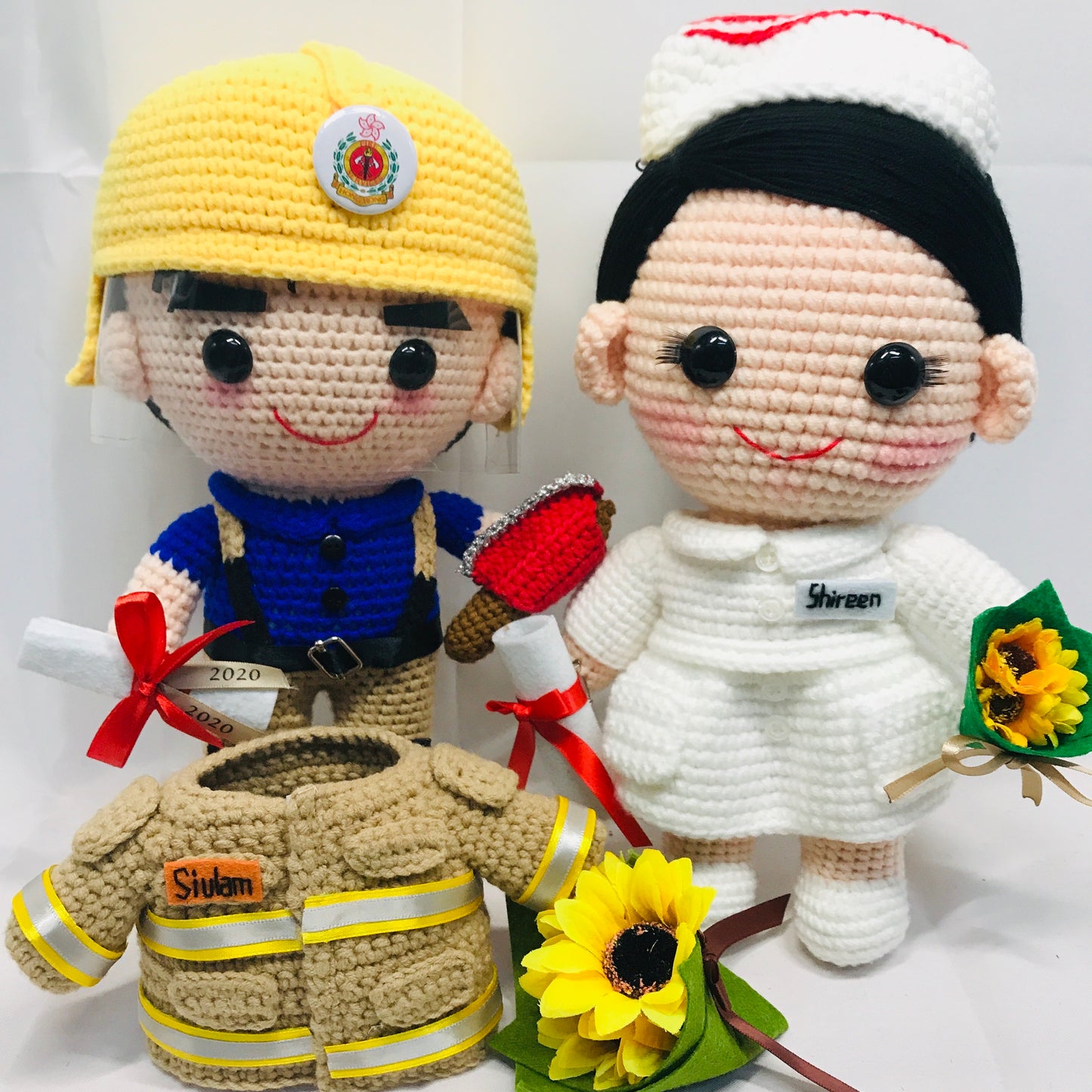 職業制服款人手勾織公仔